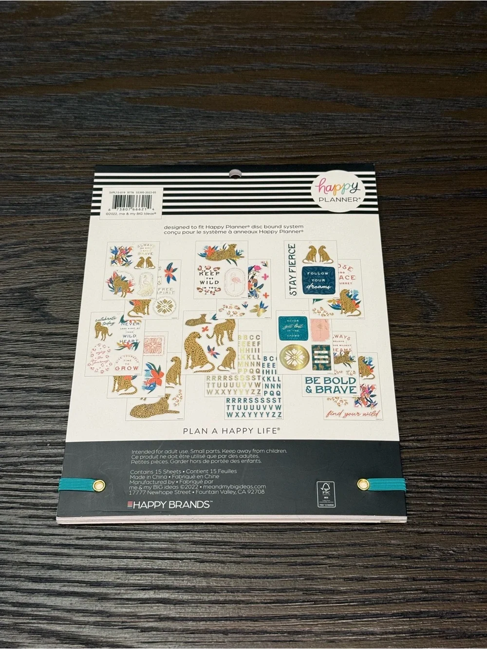 NEW Happy Planner Jewel Tone Jungle Large Sticker Book 238 Stickers